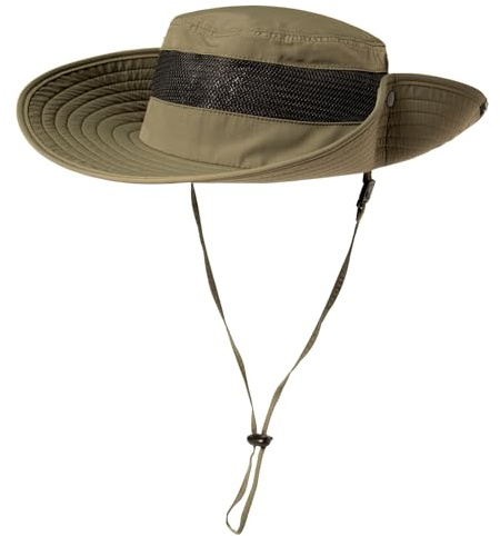 TOP-EX Sombrero de sol XL/XXL para hombres y mujeres, UPF 50, ala ancha, impermeable, transpirable y ajustable para verano, pesca, senderismo, safari, ligero y plegable para exteriores, A1#Green,