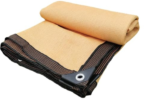 Rectangular Red De Sombra Tasa De Sombreado del 90% Malla Sombreadora Ligera Y Duradera Toldo Vela para Estanque Cubierta Patio Planta Flor Gallinero Cochera(Size:7x7m/23x23ft)