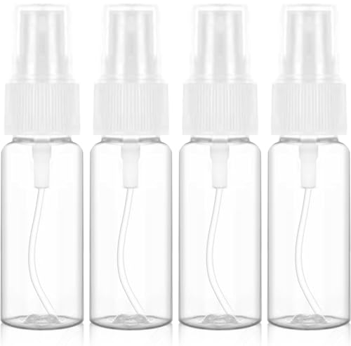 Redamancy 4 Pieces 20 ml Empty Spray Bottle, Small Spray, Spray Bottle, Transparent Plastic Spray Bottle, Portable Refillable Bottle for Liquid Travel Cosmetic
