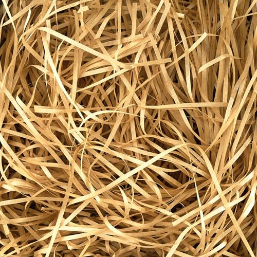 1KG Brown Shredded Tissue Paper for Gift Boxes, Hampers and Gift Bags | Soft Hamper Filling Gift Packaging Filler Suitable Birthday Wedding Easter Christmas Anniversary Party Luxury Presentations