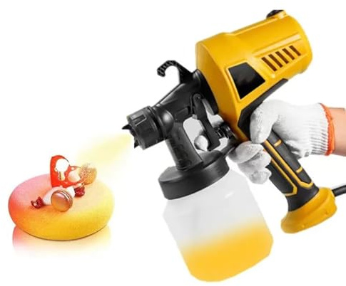 500W Dessert Chocolate Spray Gun, Cake Decorating Gun, DIY Baking Cake Airbrush Coloring Gun, Electric Paint Sprayer Cake Decorating Kit, For Paint Cakes Chocolate(Yellow)