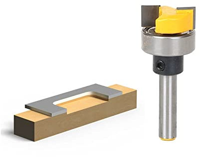 ZBORAVPIX Mèche de toupie à chantournage, Fraise à mortaiser for charnière, gabarit de Finition, Tige de 1/4 po, for Le Travail du Bois, Fraise à Tenon, 1 pièce