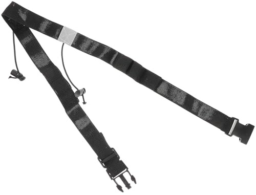 JOINPAYA Cinturón de Carreras Elástico Negro para Correr Cinturilla Deportiva Reutilizable para Triatlón y Maratón Múltiples Orificios Banda Ajustable para Deportes al Aire Libre