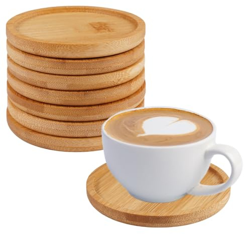 8 stycken ljustallrikar, 8 cm ljusunderlägg, runda träunderlägg, ljustallrikar trä, ljusunderlägg, träunderlägg, runda underlägg för ljus, drycker