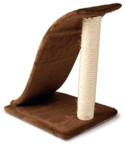 CAT&RINA Arbre à Chat Vertical pour Chat Scivolo – Poteau à gratter en sisal – Structure avec Une Colonne 26 x 36 x 38h cm – Jouet résistante – Multicolore