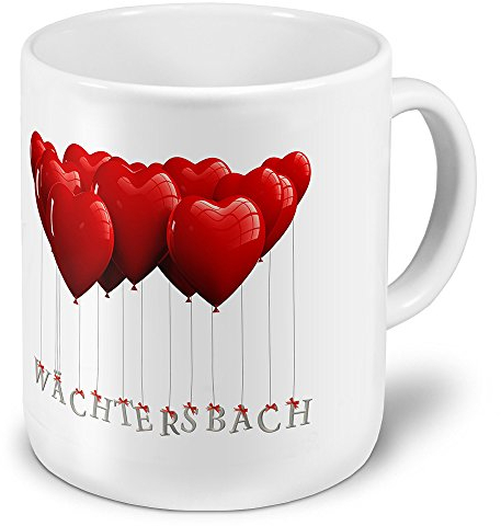digital print XXL Jumbo-Städtetasse Wächtersbach - XXL Jumbotasse mit Design Herzballons - Städte-Tasse, Städte-Krug, Becher, Mug