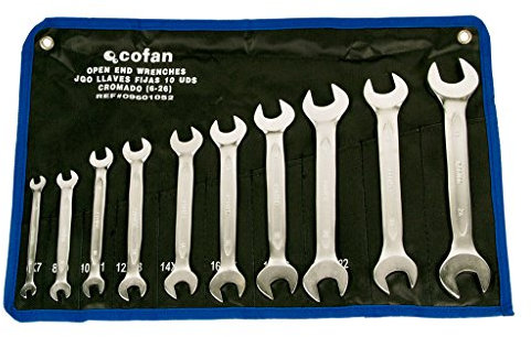 Cofan 09601052 - Pack de 10 llaves fijas doble boca (6-7 mm)