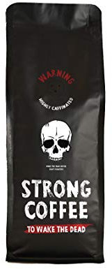 Strong Coffee to Wake the Dead – Ultra High Caffeine, Intense Bold Flavour, Dark Roast, Powerful Energy Boost (500g, Beans)