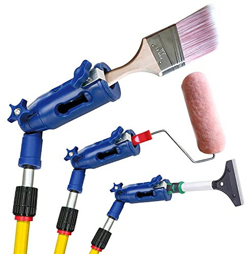 Paint Contractor Life Professional Grade Multi-Angle Brush Extender, High Corner Painting Tool, Extension Pole Attachments, Long Handle for Painting Pole