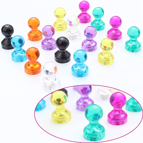 16 pezzi Calamite per Lavagna Magnetica, 8 colori Magneti per Lavagna, Magneti Magnetico Push pins, perfetto per uffici, scuole, Lavagna Bianca, Frigorifero, da cucina, Mappa e Calendario