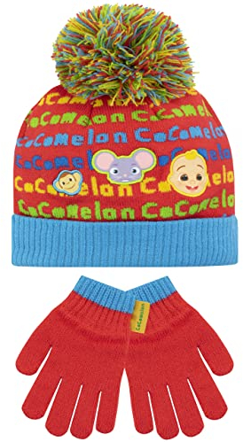 CoComelon Kinder Wintermütze und Handschuhe Set JJ Mehrfarbig One Size