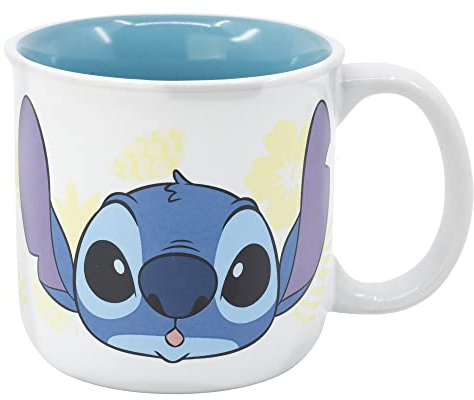 Taza desayuno de cerámica de 400 ml de Stitch en caja regalo