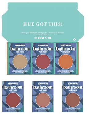Rust-Oleum Bathroom Wall Paint in Matt Finish - Fiery Shades Tester Box