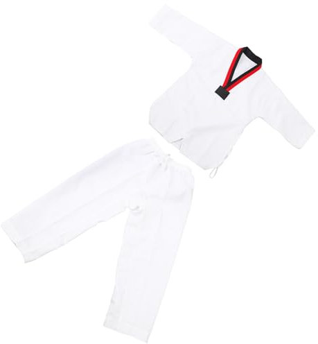 NIZUUONE Taekwondo-Uniform, Polyester-Baumwolle, Kampfsportbekleidung für Anfänger, mit Gürtel für das Training (S)