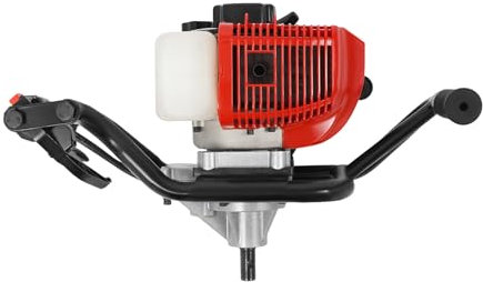 Aohuada Broca de tierra de gasolina, taladro de mano para postes de vallas, taladro para plantas, 52 cc, 43 x 30 x 37 cm, 2 CV