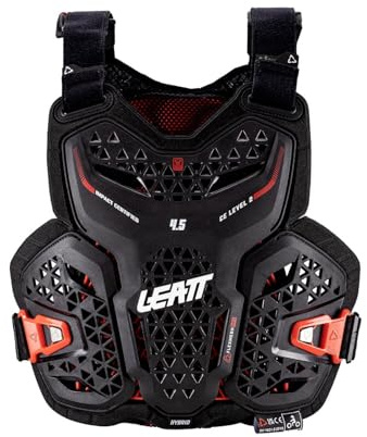 LEATT Pettorina 4.5 Hybrid Junior #L/XL 147-159cm Nero