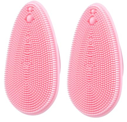 SAFIGLE 2pièces Brosse Nettoyante Visage Silicone Brosse De Massage Visage Lot De Rose