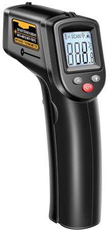 Vikye Hand Digital Temperaturtestare -Momometer för Bilkök Inte för Människokroppens Temperatur (Svart)
