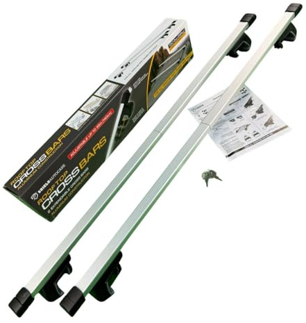 Shield Autocare Universal Aluminium Roof Bars – Extendable 140cm (55) Lockable Car Cross Bars with Anti-Theft Keys | Fits Vehicles with Raised Roof Rails | 68kg Load Capacity