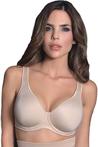 Sassa Damen BH Bügel doppelt vorgeformt, Einfarbig, Gr. 80E (Herstellergröße:80E), Elfenbein (Skin 00428)