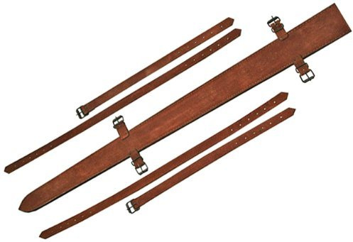 SZCO Suede Sword Sheath - 31 and 38 Scabbard with Adjustable Straps and Slings, Leather Shoulder Holster and Sword Holder Belt, Shoulder Harness for Men