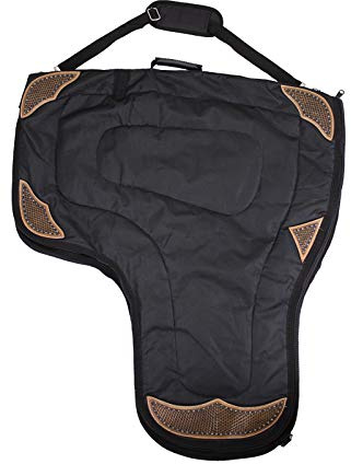 Tahoe Premium Durango Western Saddle Carry and Storage Bag with Three Layer Waterproof Padded Construction and Hand Tooled Basket Weave Leather Accents