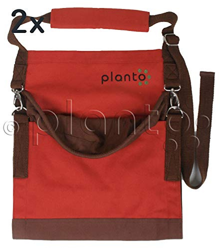planto Profi-Pflücktasche Ernteschürze Garten, Gartenschürze für Ernte, Sammelschürze, für Gartenabfall Unkraut Hilfe zum Obst sammeln, Erntesack, Obstsammelbeutel, Gartenpflücktasche (2 Stück)