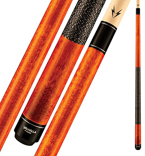 Viking Valhalla 100 Series with Irish Linen Wrap 2 Piece 58 Pool Cue Stick VA119 (19oz, Autumn Orange)