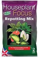 Growth Technology - Focus Repotting Range Orchid, African Violet & Houseplant (2L - Houseplant Focus Repotting mix)