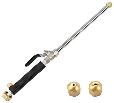 High Pressure Power Washer wand, Hydro Jet Water Hose Nozzle,Watering Sprayer Cleaning Tool, Wand Lance for Gutter Patio Car Pet Window Glass Black