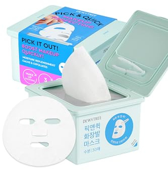 DEWYTREE Pick and Quick Refreshing Aqua Mask 30 Sheets | Moisturizing Sheet Masks for Face w/ Hyaluronic Acid | Gentle Korean Sheet Mask Skin Care w/ Amino Acids | Hydrating Face Mask Sheets