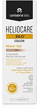 Cantabria Labs - Heliocare 360° Color Water Gel SPF 50+ - 50ml - Tono Bronze - Hidratante - Protección Solar Avanzada