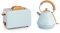 CREATE/PACK TOAST RETRO + KETTLE RETRO M/Toaster Pastellblau mit Wasserkocher Pastellblau/Wasserkocher 1L