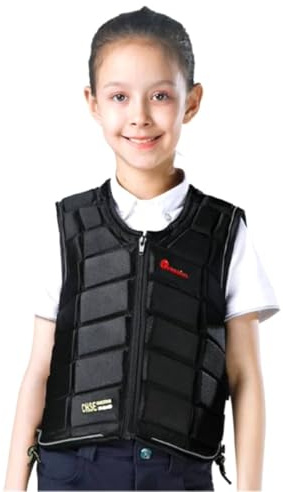 UNISTRENGH Children's Equestrian Safety Vest Horse Riding Equipment Vests Foam Padded Riding Protective Gear Anti-Fall Training Clothes for Boys and Girls (Kids S)