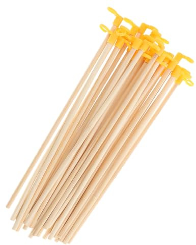 Toyvian Lot de 30 Poignées pour Lanternes en Papier Bâtons en Bois Naturel 27 CM Accessoires Légers pour Lanternes Portatives Fournitures DIY pour Fêtes et Événements Extérieurs