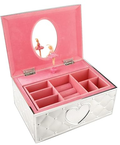 Lenox 6205231 Childhood Memories Musical Ballerina Jewelry Box, Metallic