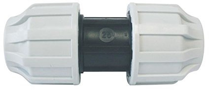 SOMATHERM FOR YOU ///3734-50E Plastic Equal Sleeve for PE Tube D50-External Clamping, Grey, Norme