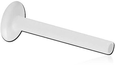 Inoki - Micro labret Bioflex 1.2mm pour éléments à clipser - Jonc/Tige 1.2 mm, Long. int. 10 mm, Plateau 4 mm