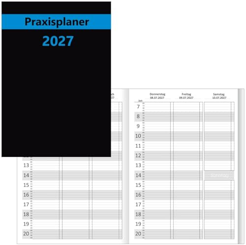 Praxisplaner 2027 A4 15min Takt Terminplaner Terminbuch mit Datum Kalender Timer