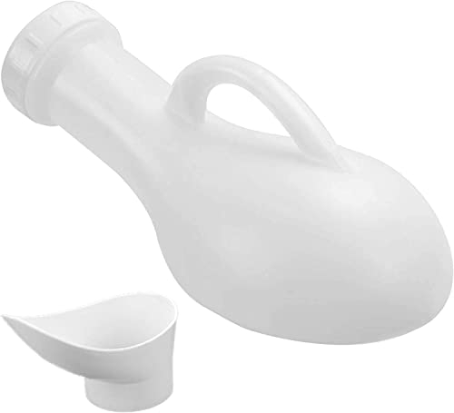 Tovee Portable Urinal for Men and Women 1200ml, Spill Proof Unisex Urinal Toilet Bottle with Snap on Lid, Male Urinals, Pee Container Men, Urinal Bottle for Car, Travel, Elderly & Incontinence