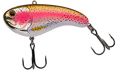 Berkley Flatt Shad Pike Hecht, Perch Barsch Angelköder, 22g | 77mm, UV Spotted Neon Yellow