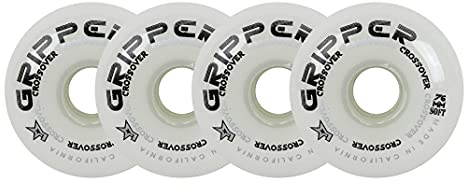 Labeda Roller Hockey Wheels Gripper Crossover Soft 76A White 76mm - Set of 4