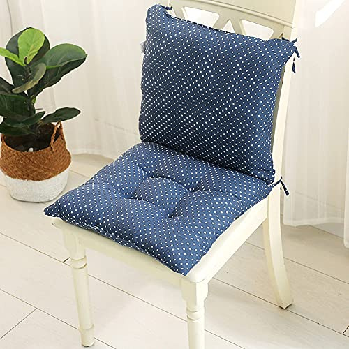1 Stück Stuhlkissen mit Rückenteil Sitz,Gartenstuhlauflage Niedriglehner Polster Auflage,Rückenkissen mit Bänder,Gartenstuhl Polsterauflage Stuhlauflage Home Büro Sitzauflage Sitzkissen Sitzpolster