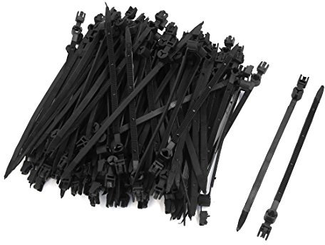 Ruilogod 100 pz 170mm Lungo autobloccamento cavi in ​​nylon cravatta con chiusura a chiusura a filo avvolgente