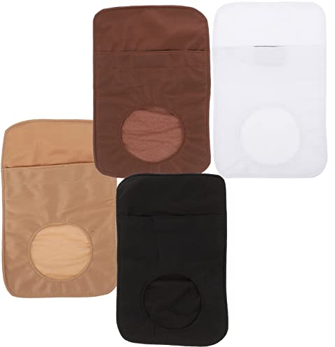Artibetter 4Pcs Colostomy Bag Covers - Stretchy Ostomy Pouch Bag Cover Ostomy Support Garment Pouch Sets with Round Opening for Ileostomy Stoma