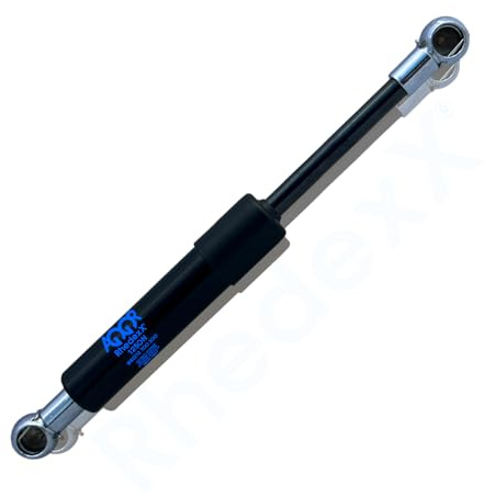 RhedexX® Molla a gas per ammortizzatore a gas, 700 mm/300 mm/900 N, lunghezza: 700 mm, Hub-300 mm, Kraft-100N-1.250N, molla a gas con padella ad angolo M8 (900 N)