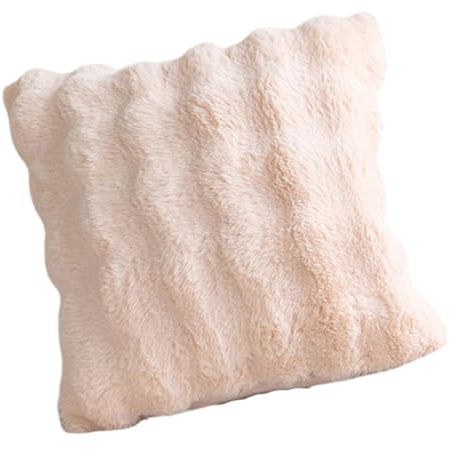 NPXUAMTJ Lussuoso cuscino in pelliccia sintetica 3D morbido peluche bolle pile cuscino divano camera da letto accessori