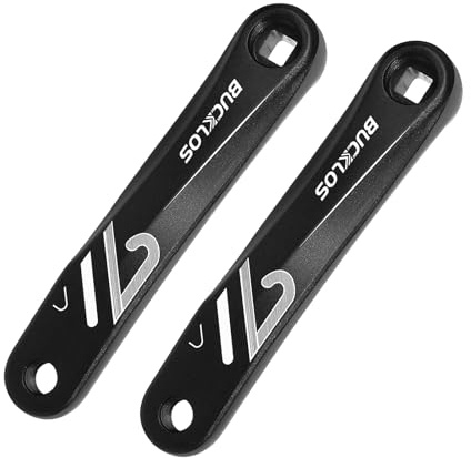 AEYINO Vélo électrique VTT carré / Bras de manivelle diamant - 152 mm/170 mm - Pédalier de vélo en aluminium pour vélos électriques, vélos de route, vélos de banlieue, vélos d'appartement, vélos de
