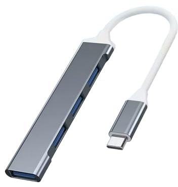 USB C Hub 3.0-4 Port USB Hubs, Eignet Sich für MacBook und Mobiltelefone/Plattenspiegel mit Type-C-Anschluss,um USB-Schnittstellen zu erweitern und USB-Geräte wie USB-Sticks, Externe Festplatten