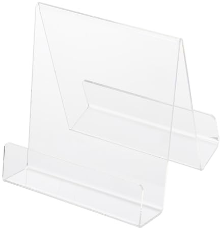 OSALADI Présentoir à Livres Transparent Double Face en Acrylique Séparateur, Support Polyvalent pour Bureaux et Librairies, pour Présentation et Rangement de Documents